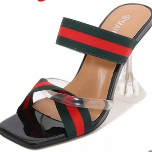 Very nice sandal with  clear heels